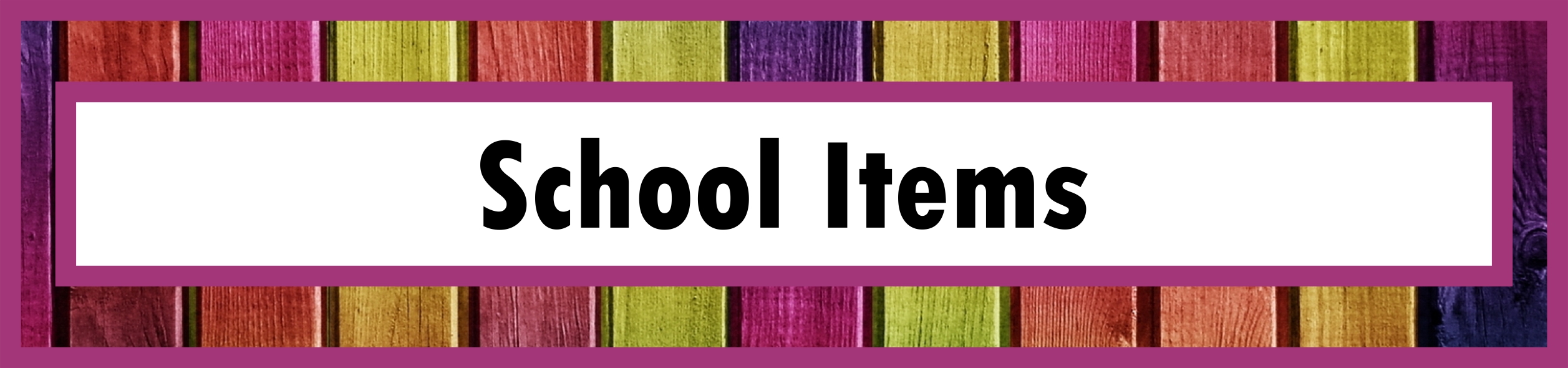 Products button for School Items